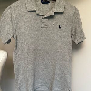 Ralph Lauren Heather Gray Sweatshirt with Navy & Gold Label